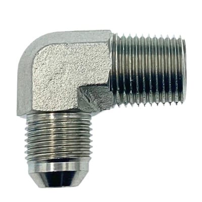 thumbnail image 2 of Pipe Adapter 3/16 Male 37° Flare JIC To 1/8 Male NPT – Plated Steel, SFI 2404-03-02 2 of 13
