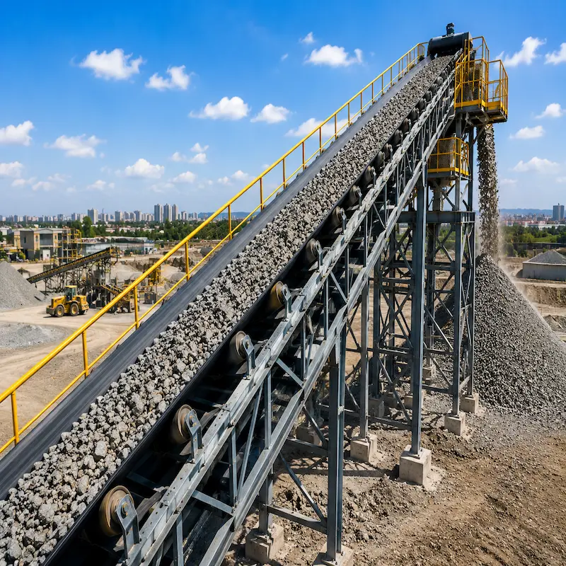 Faja transportadora para agregados y materiales de construcción
