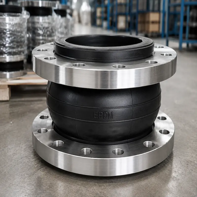 Junta de expansión EPDM con bridas de acero inoxidable para sistemas de tuberías industriales