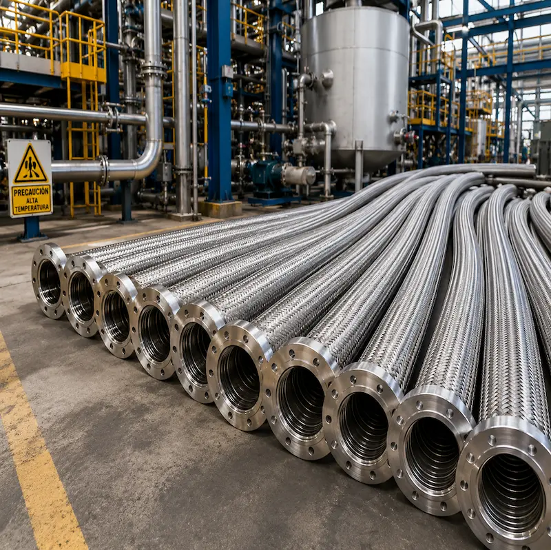 Manguera industrial para asfalto caliente de alta resistencia para aplicaciones de pavimentación e industria pesada