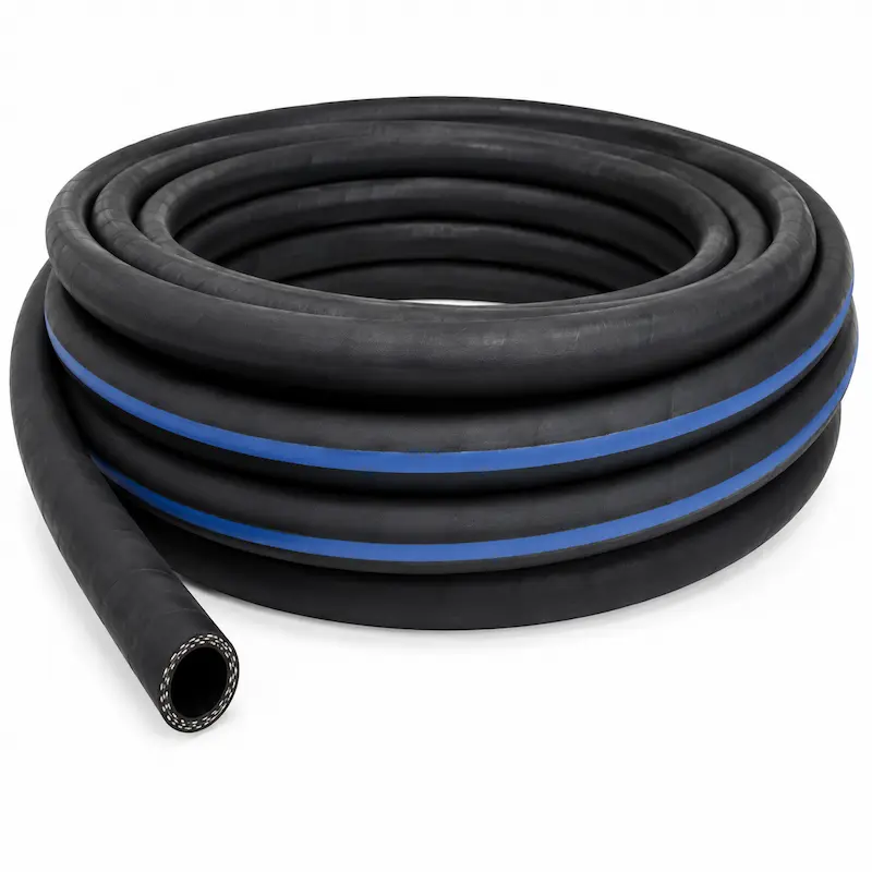 Manguera PVC industrial de alta resistencia para conducción de agua, aire, productos químicos y fluidos industriales, diseñada para aplicaciones en minería, construcción, manufactura y procesos industriales de alta exigencia.